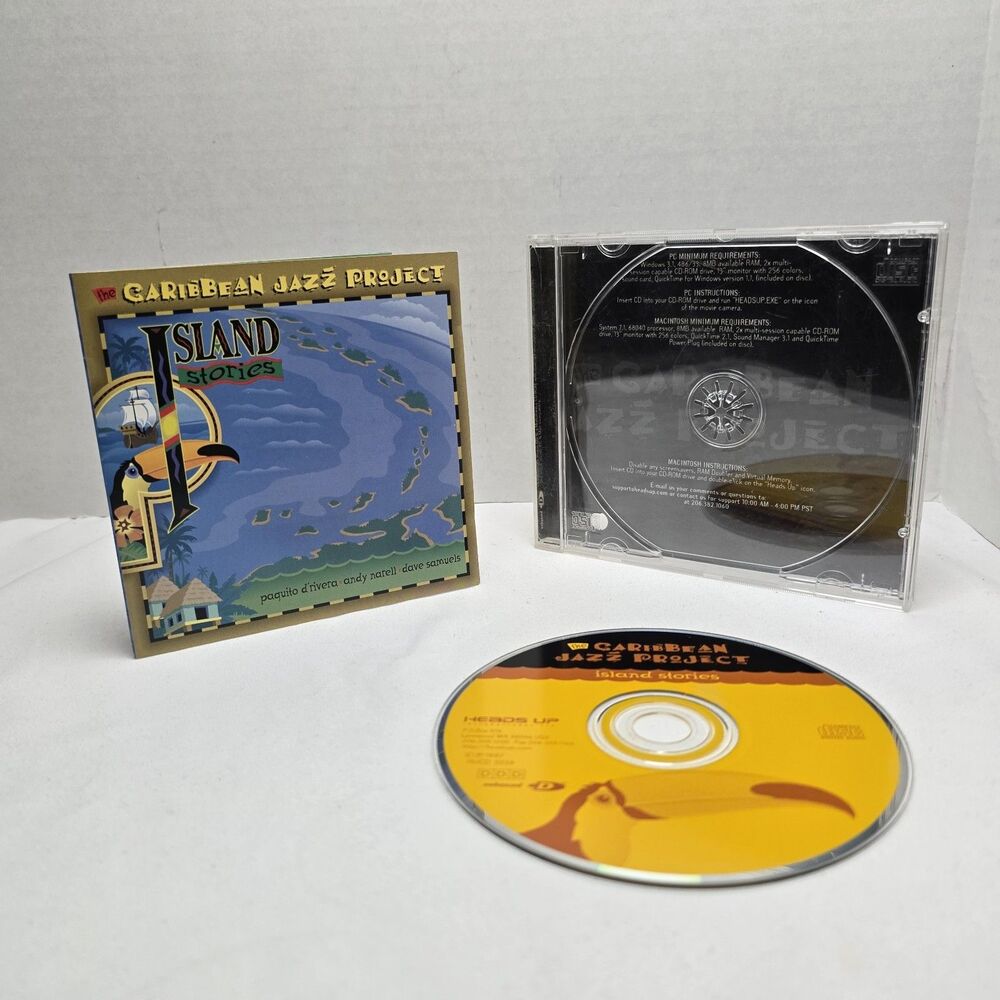 Island Stories CARIBBEAN JAZZ PROJECT Heads Up Andy Narell Dave Samuels Promo